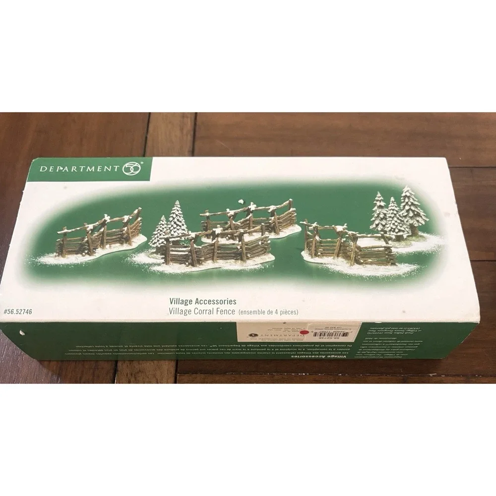 Department 56 Village Accessories Corral Fence 52746 Set (4) Box Lasso Rope READ